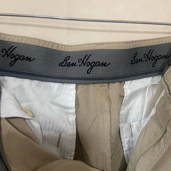 Ben Hogan men's 32 waist 30 length flat front khaki dri fit golf pants & shorts - Picture 10 of 11